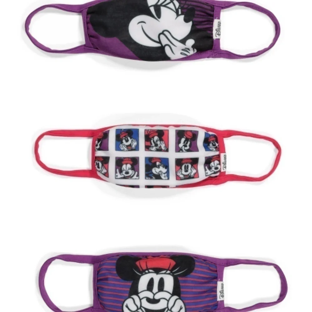 NWT Disney Minnie Mickey Mouse Face Masks Set Of 3